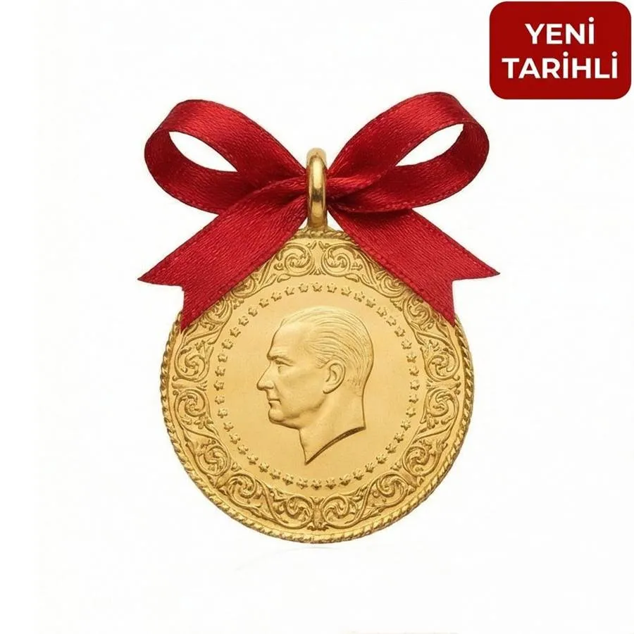 Yeni Tarihli Çeyrek Altın (Kulplu) - Darphane Basımı 22 Ayar